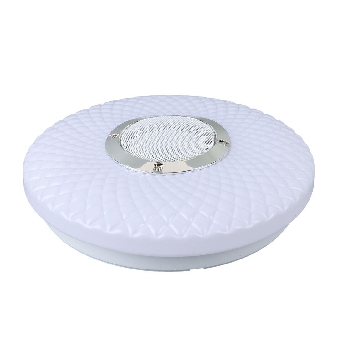 Ayt Poweramster PM-27329 Beyaz 30x6 Cm 24 Watt Bluetooth Hoparlörlü Tavan Aydınlatma Ses Bombası Hoparlör