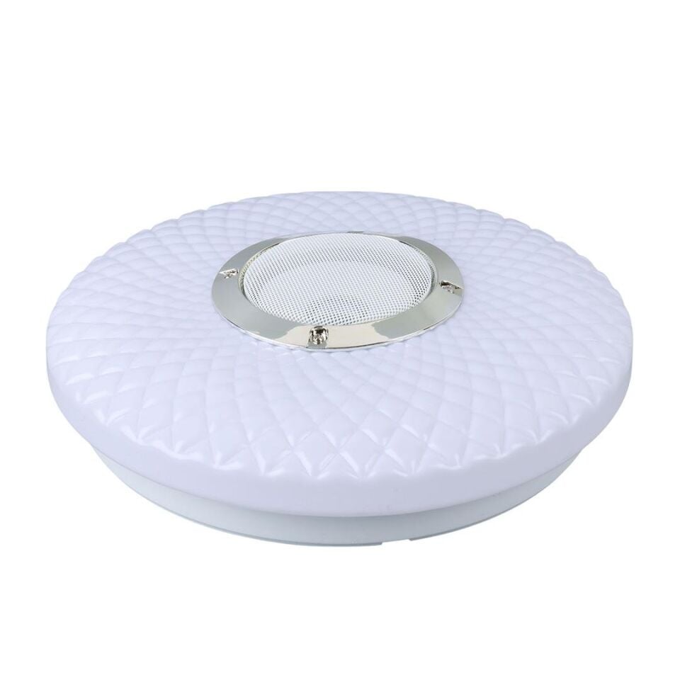 Ayt Poweramster PM-27329 Beyaz 30x6 Cm 24 Watt Bluetooth Hoparlörlü Tavan Aydınlatma Ses Bombası Hoparlör