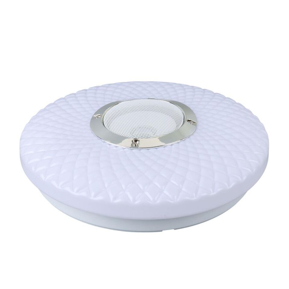 Ayt Poweramster PM-27329 Beyaz 30x6 Cm 24 Watt Bluetooth Hoparlörlü Tavan Aydınlatma Ses Bombası Hoparlör