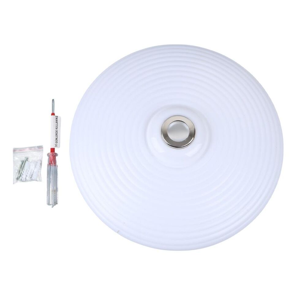 Ayt Poweramster PM-27330 Beyaz 30x10.5 Cm 24 Watt Bluetooth Hoparlörlü Tavan Aydınlatma Ses Bombası Hoparlör