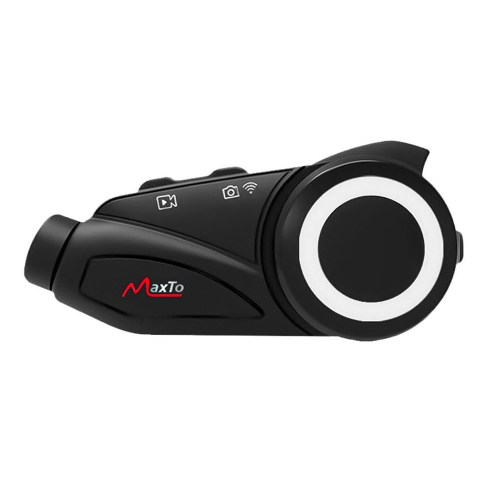 Powermaster Maxto M3 1080P Kameralı Motosiklet Bluetooth Intercom Kulaklık (6 Kişi Destekli)