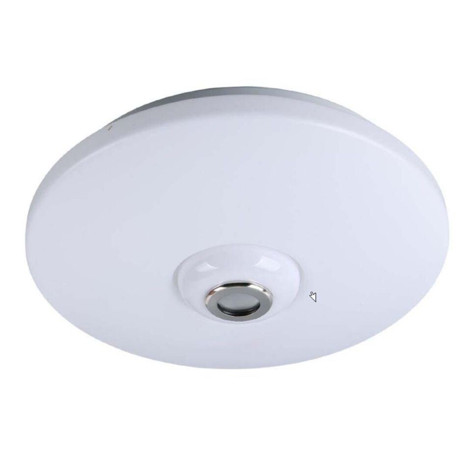 Ayt Poweramster PM-27331 Beyaz 34x9 Cm 24 Watt Bluetooth Hoparlörlü Tavan Aydınlatma Ses Bombası Hoparlör