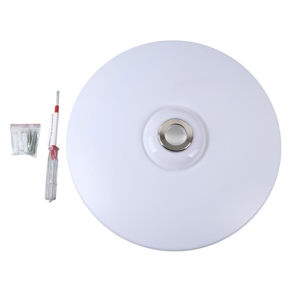 Ayt Poweramster PM-27331 Beyaz 34x9 Cm 24 Watt Bluetooth Hoparlörlü Tavan Aydınlatma Ses Bombası Hoparlör