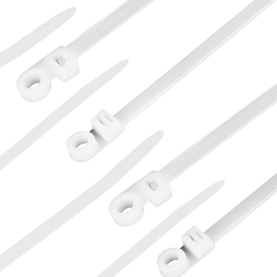 Ayt Powermaster PM-26329 Beyaz Delikli Kablo Bağı 2.5X100 Mm Klemens Cırt Cırt Klips