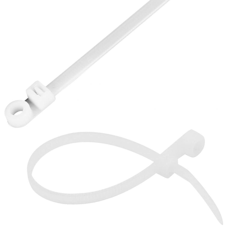 Ayt Powermaster PM-26329 Beyaz Delikli Kablo Bağı 2.5X100 Mm Klemens Cırt Cırt Klips