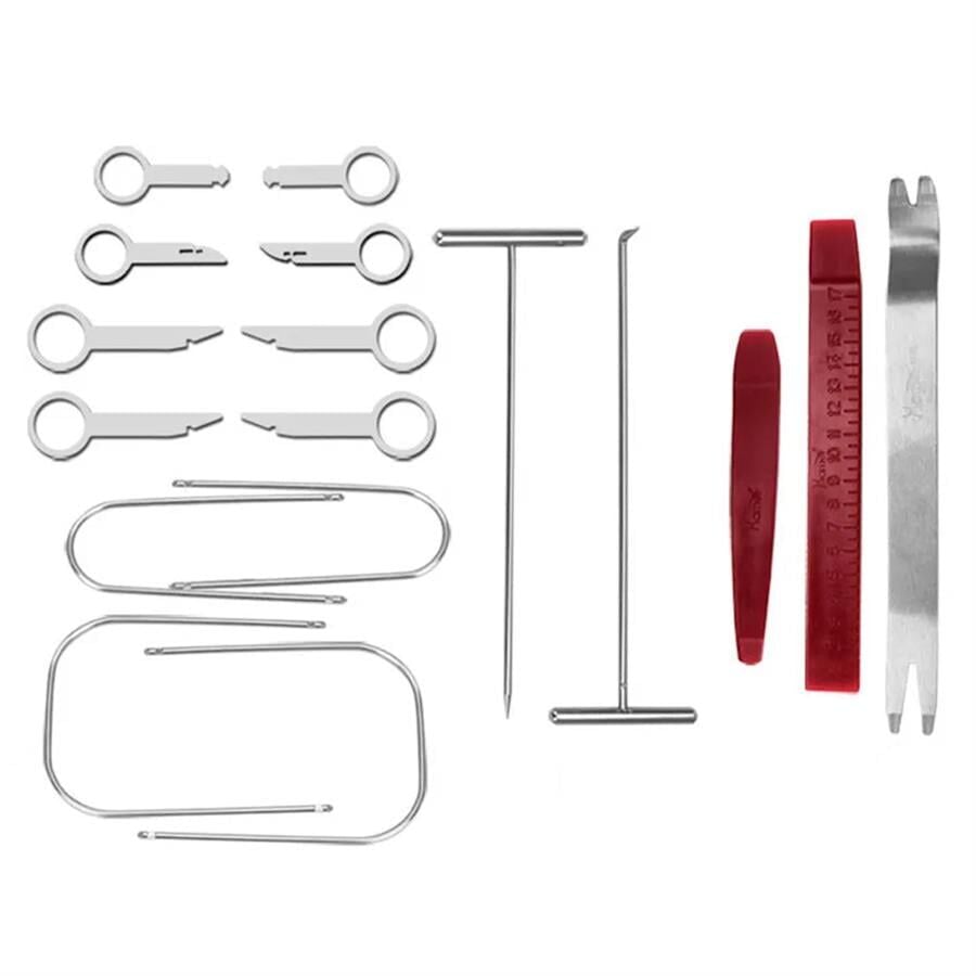 Ayt Carstar hm-1798 Oto Araç İçi Ses Sistemi Lastik Sökme Kapı Düzeltme Çıkartma Aparatı Seti Torpido Sökücü