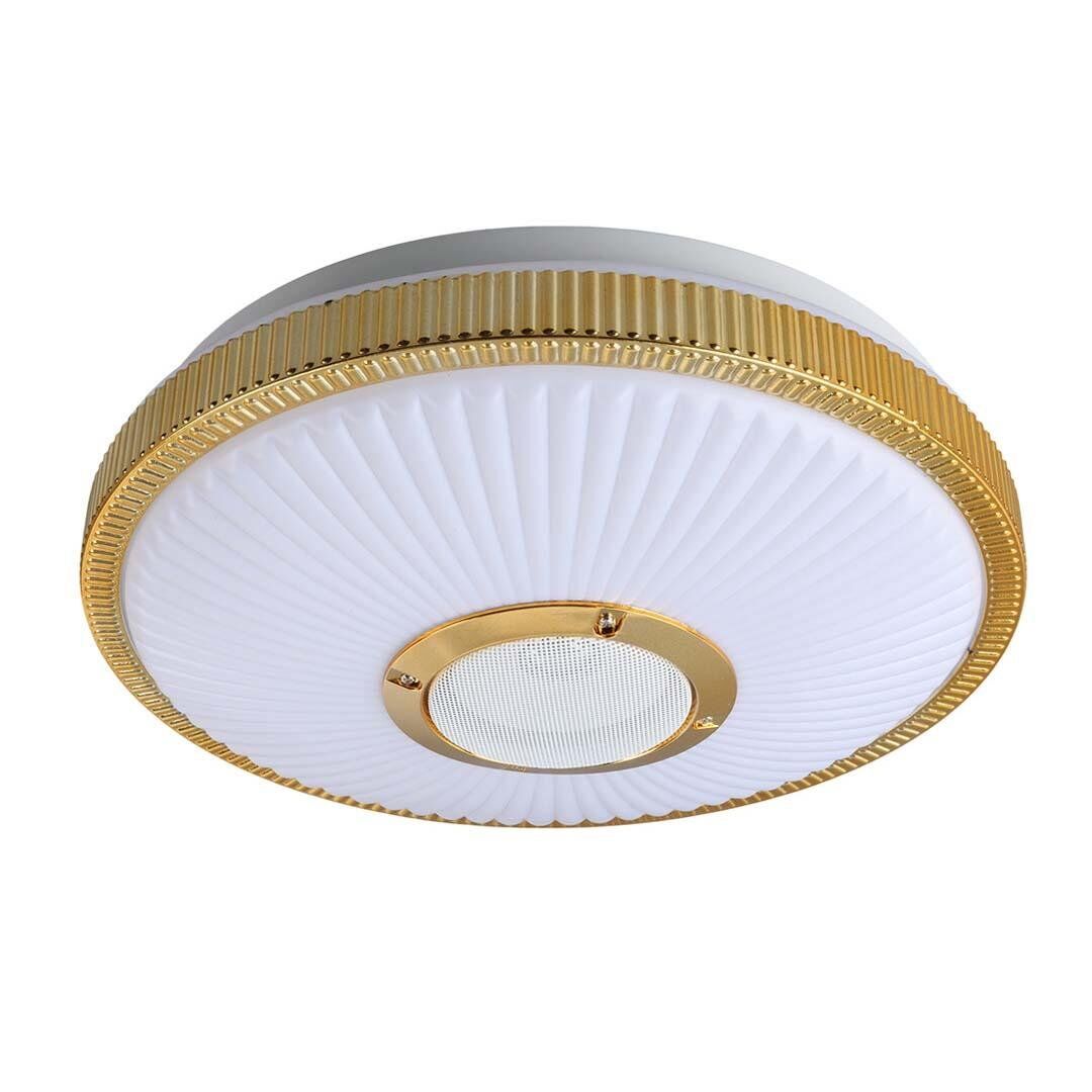 Ayt Poweramster AL-BL300 Beyaz 34x8.5 Cm 24 Watt Bluetooth Hoparlörlü Tavan Aydınlatma Ses Bombası Hoparlör