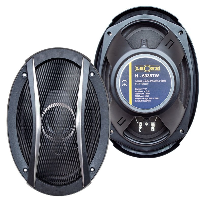 Leone HR-6935TW 1250 Watt 6 X 9 Kapaklı Çiftli Takım Oval Hoparlör 85 Lik Hoparlör