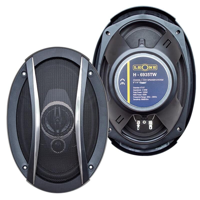 Leone HR-6935TW 1250 Watt 6 X 9 Kapaklı Çiftli Takım Oval Hoparlör 85 Lik Hoparlör