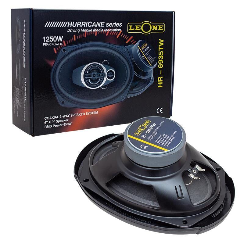 Leone HR-6935TW 1250 Watt 6 X 9 Kapaklı Çiftli Takım Oval Hoparlör 85 Lik Hoparlör