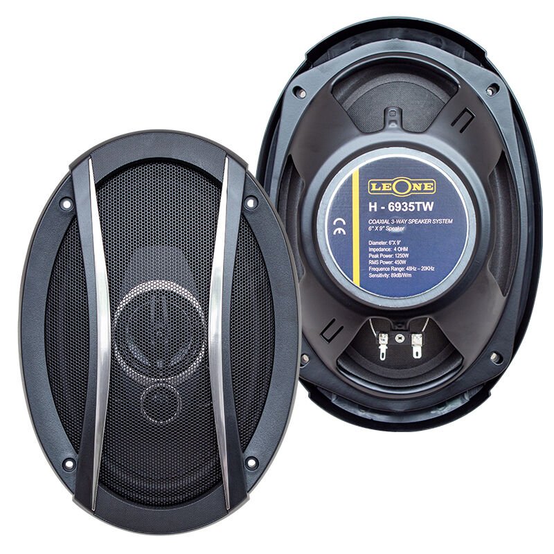Leone HR-6935TW 1250 Watt 6 X 9 Kapaklı Çiftli Takım Oval Hoparlör 85 Lik Hoparlör