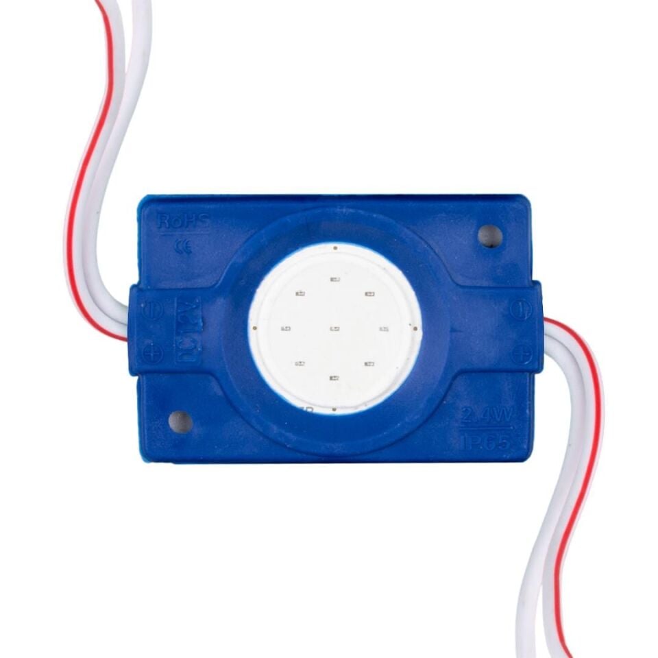 12 Volt 2.4 Watt Mavi COB LED Modül - 40X22 Mm