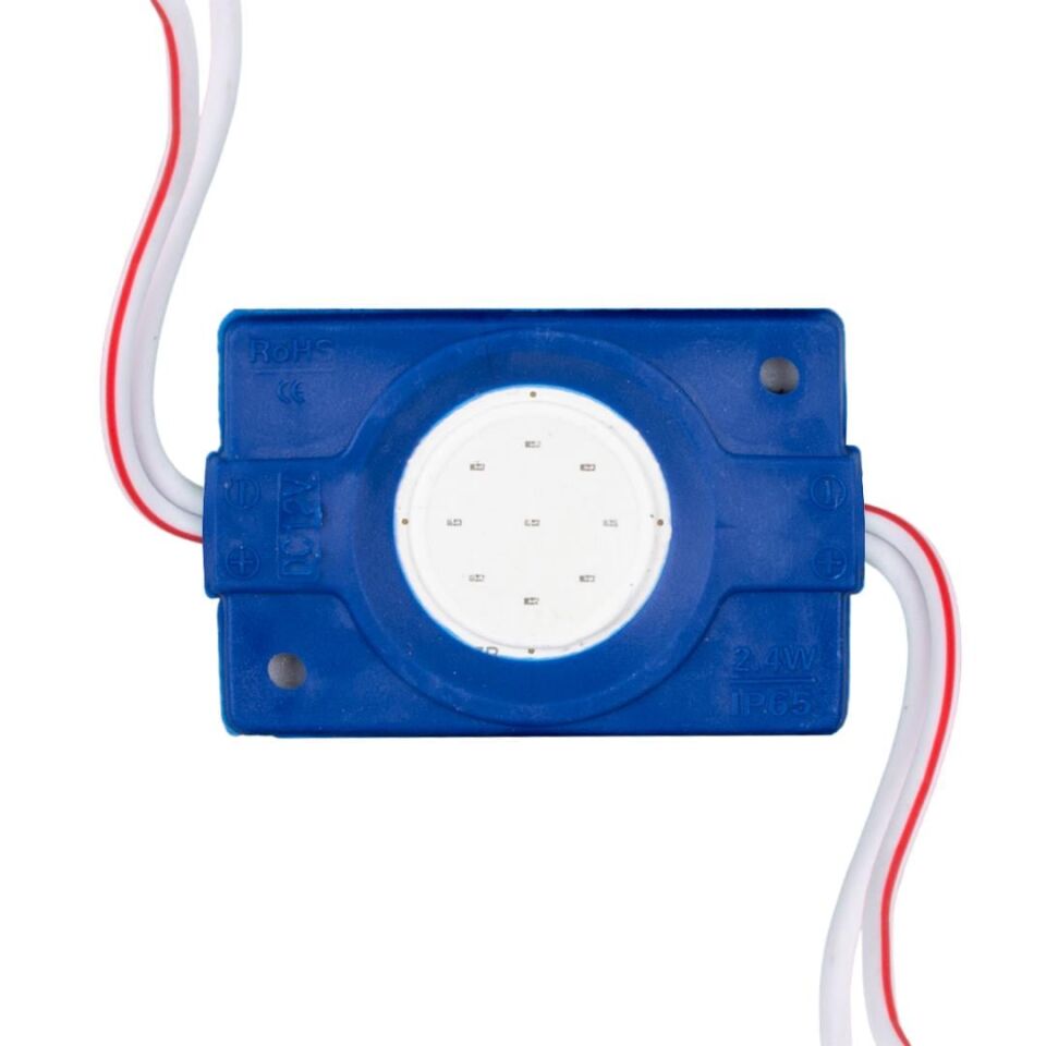 12 Volt 2.4 Watt Mavi COB LED Modül - 40X22 Mm
