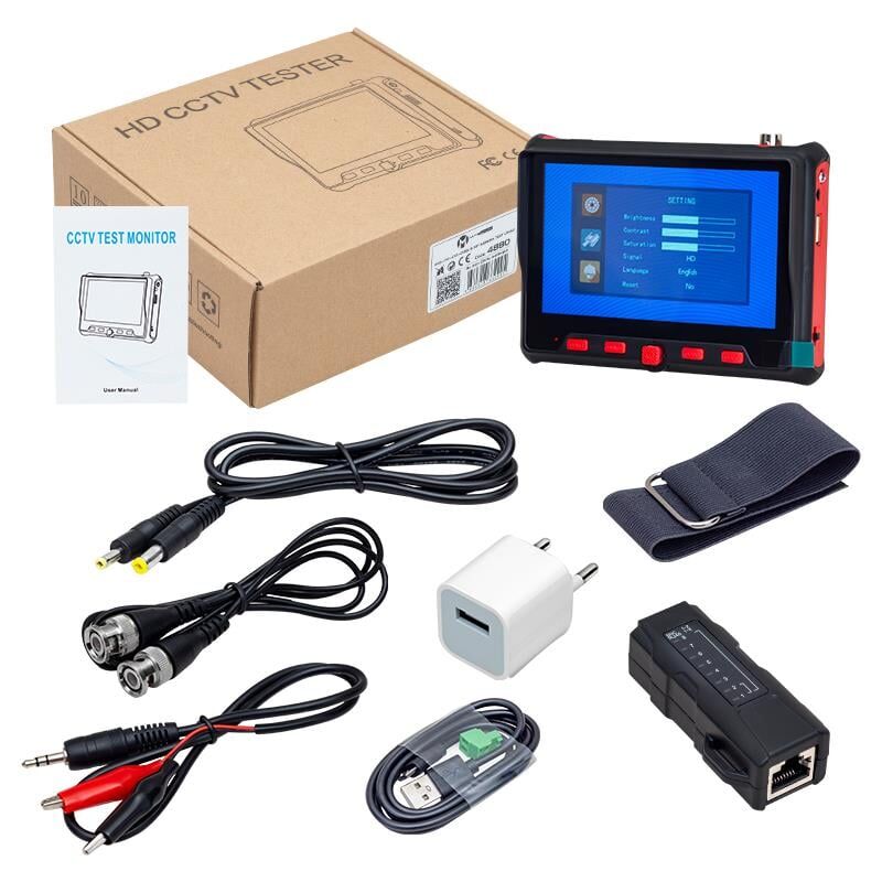 Magbox MG-4880 AHD+TVI+CVI+CVBS 8 MP Kamera 5 İnç Ekran Test Cihazı