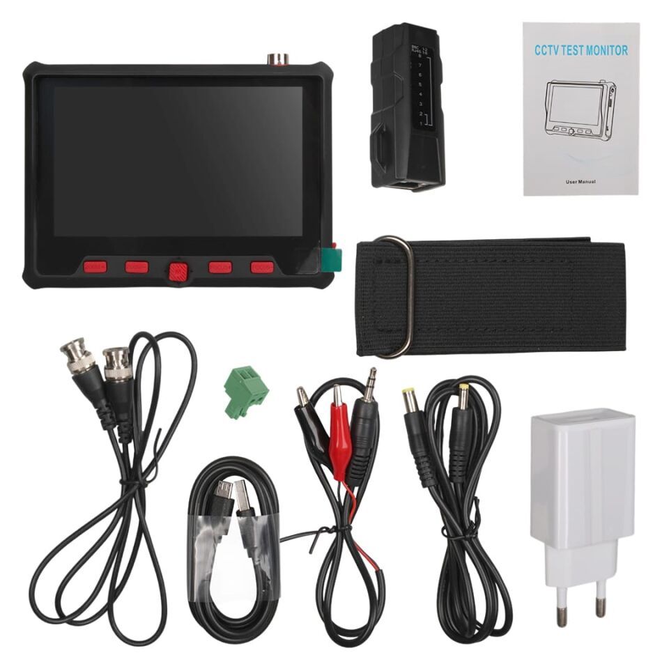 Magbox MG-4880 AHD+TVI+CVI+CVBS 8 MP Kamera 5 İnç Ekran Test Cihazı