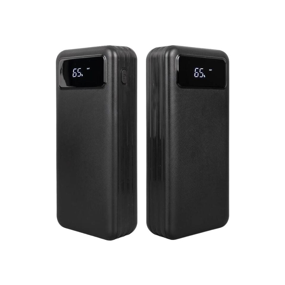 Ayt Powermaster K047-20 20000mAh Dijital Göstergeli Usb Micro Lightning Type-C Kablolu Fenerli Powerbank Güç Kaynağı