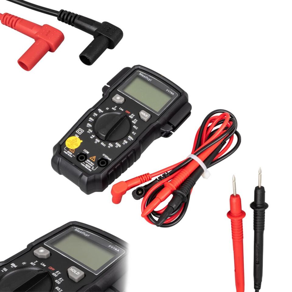 Powermaster FY79A Digital Multimetre Ölçü Aleti True Rms Dijital Dc Ac Voltaj Akım Direnç Diyot Ölçer