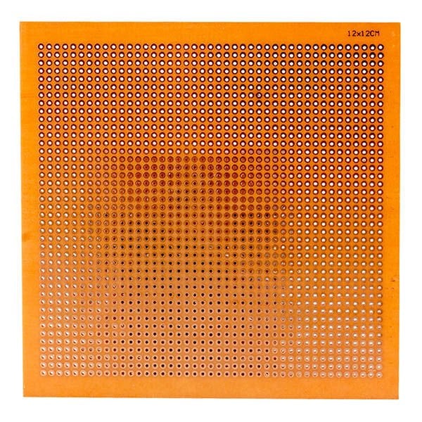 Ayt Plaket Bakır Delikli 12x12 Cm Pertinaks 120x120mm