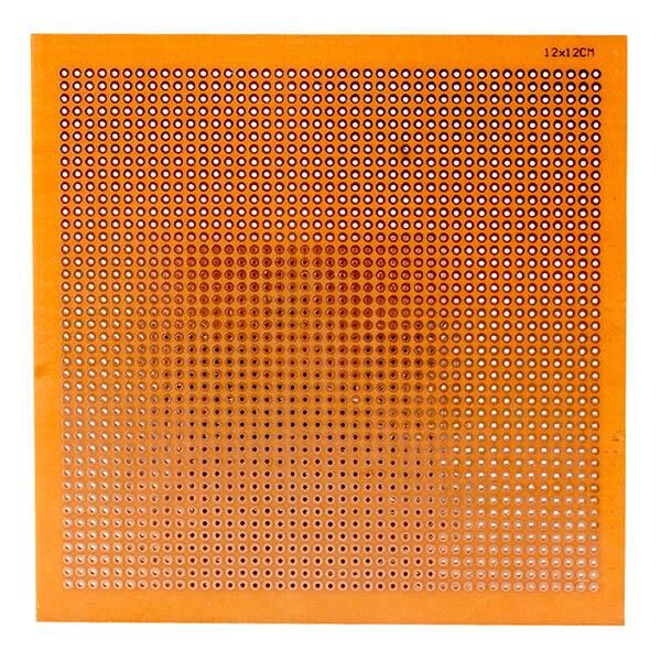 Ayt Plaket Bakır Delikli 12x12 Cm Pertinaks 120x120mm