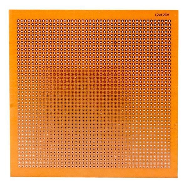 Ayt Plaket Bakır Delikli 12x12 Cm Pertinaks 120x120mm