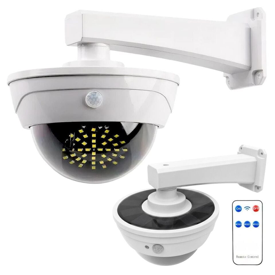 Powemaster Pm-17622 Kamera Görünümlü Solar Aydınlatma Güneş Enerjili Aydınlatma Kumandalı