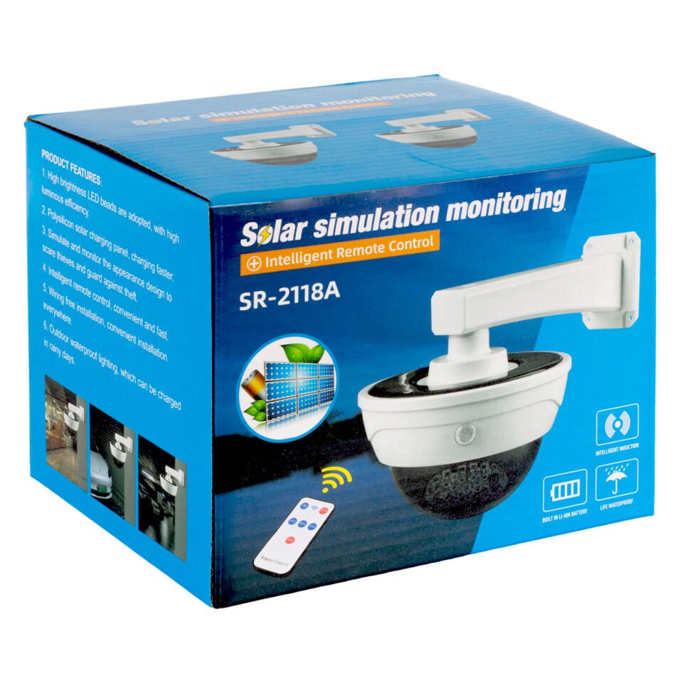 Powemaster Pm-17622 Kamera Görünümlü Solar Aydınlatma Güneş Enerjili Aydınlatma Kumandalı