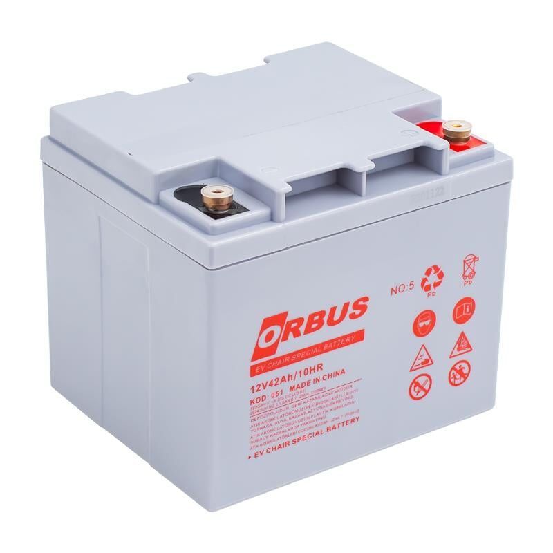 Orbus 12 V 42 Amper Engelli Araç Aküsü 197x165x175 Mm Yeni Tarihli Taze Akü