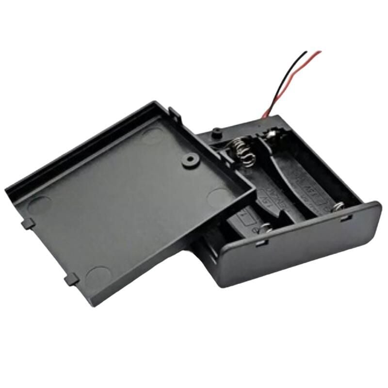 Powermaster 4 lü AA Kalep Pil Kapaklı Switch li Pil Yuvası Ardunio Deney İçin Pil Yuvası IC-233F