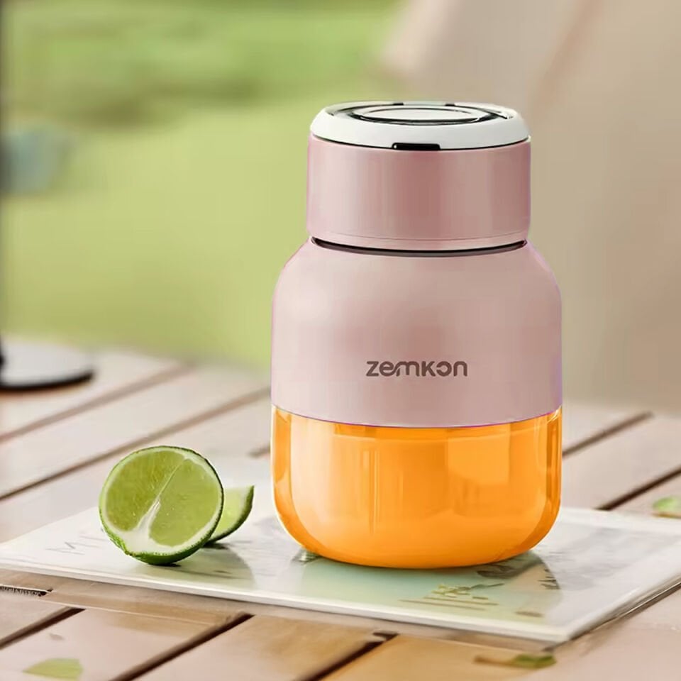 Ayt Sunup Zemkon G234A Taşınabilir Pembe Meyve Sıkacağı 800 Ml 10 Bıçaklı Meyva Sıkıcı
