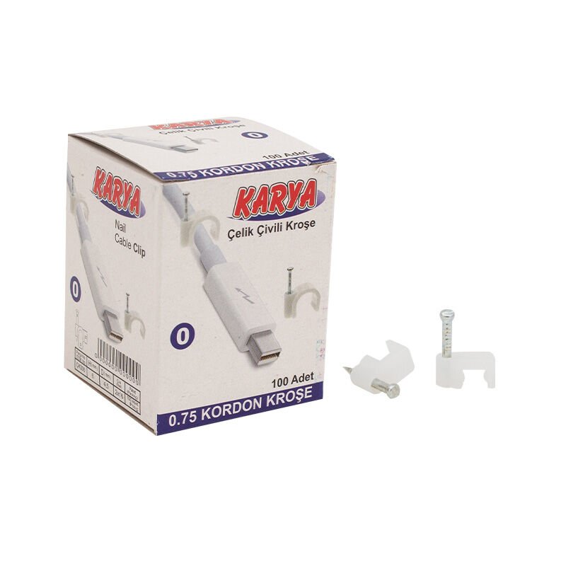 Ayt Karya 0 Numara 4 mm Kroşe 100 Lü Paket 0.75 Yassı Kablolar İçin