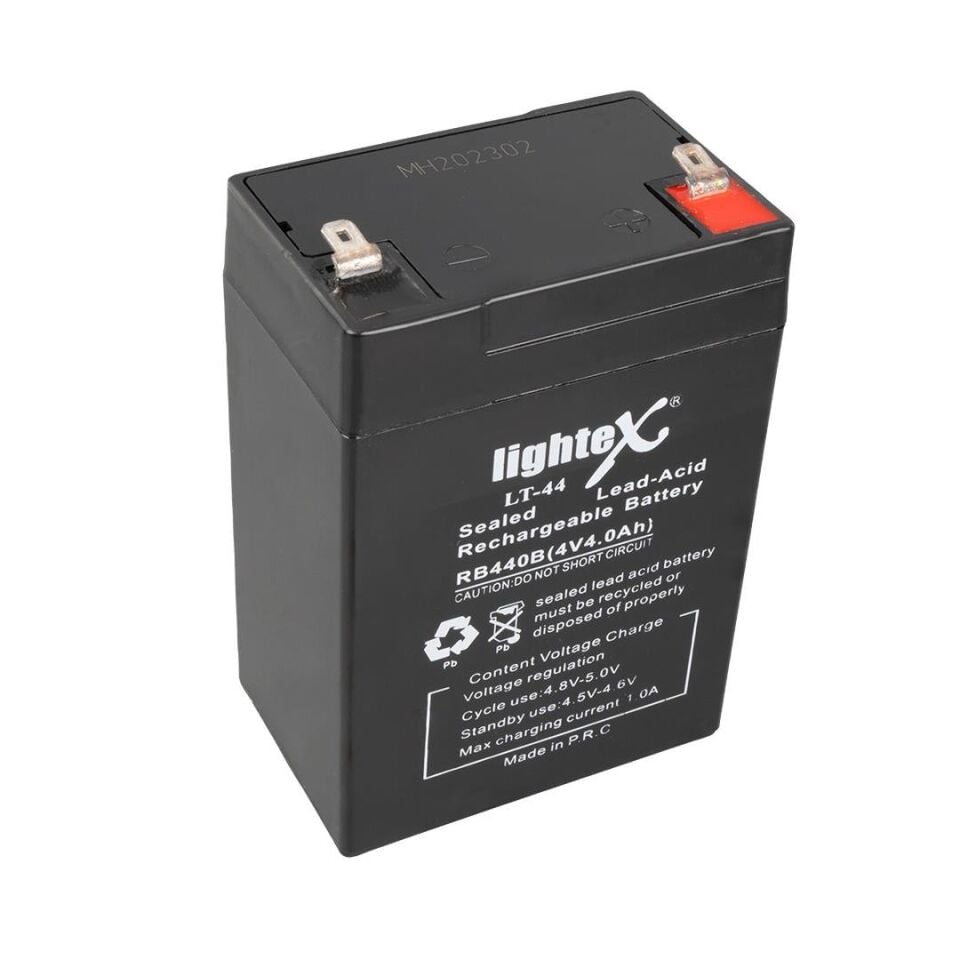 Ayt Lightex Lt-44 4 Volt 4 Amper Kuru Akü Işıldak Aküsü Yeni Tarihli Taze Akü
