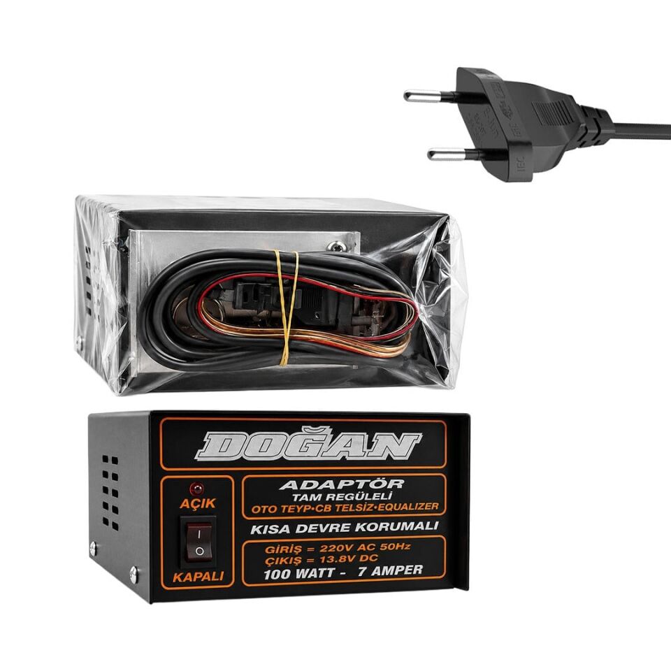 12 Volt 7 Amper Regüleli Adaptör Doğan
