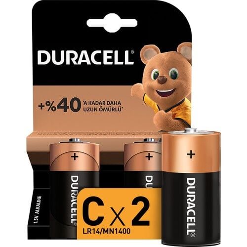 Duracell LR14 MN1400 C Orta Boy Pil 2'li Paket