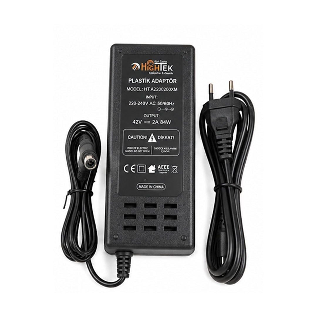 Hightek HT-4202000XM Tds Uçlu Xiaomi M365 42 Volt 2 Amper 84 Watt Elektrikli Scooter Şarj Cihazı Adaptörü