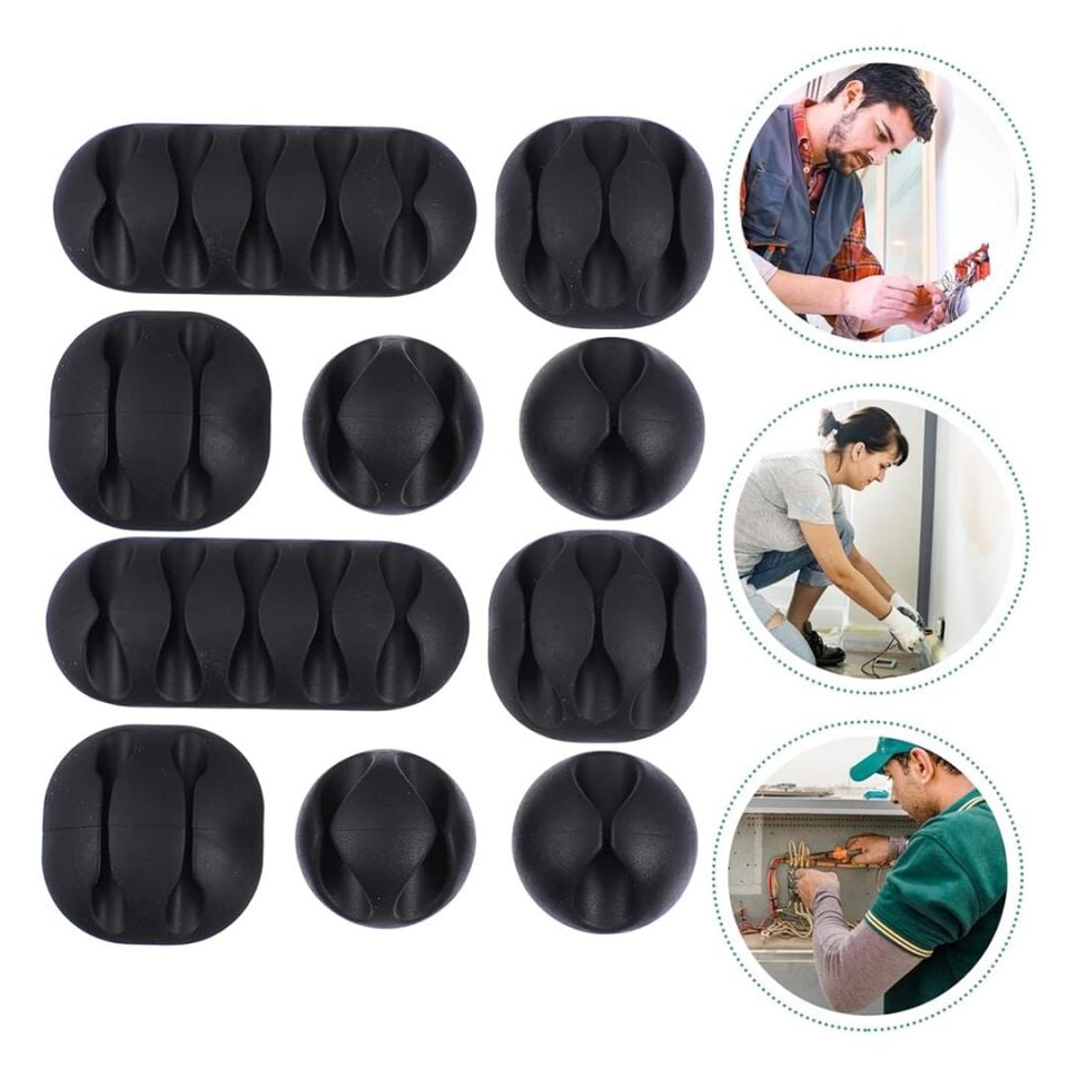 Ayt Pm-22778 10 Lu Kablo Düzenleyici Klips Kablo Toparlayıcı Klemens Kablo Toplayıcı