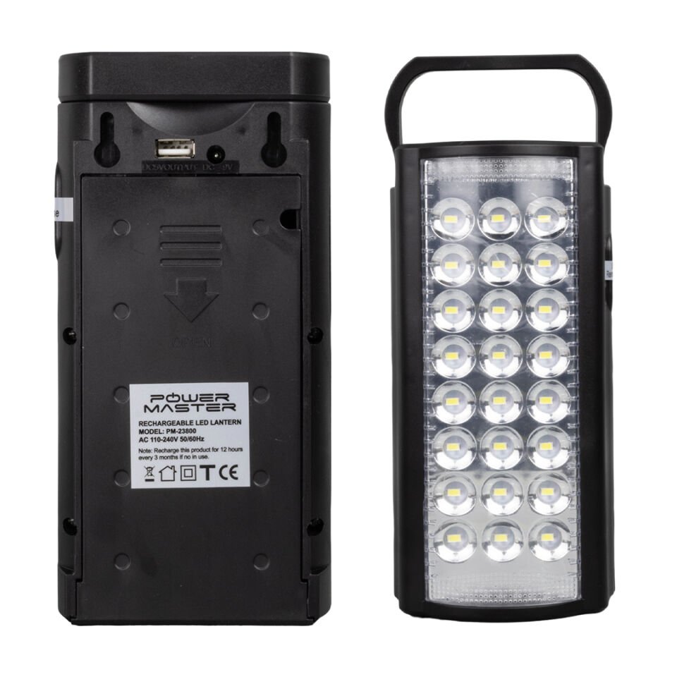 Powermaster Telefon Şarj Edebilen 24 Ledli Çok Fonksiyonlu Şarjlı Işıldak Powerbank Özellikli Kamp Aydınlatması Lambası