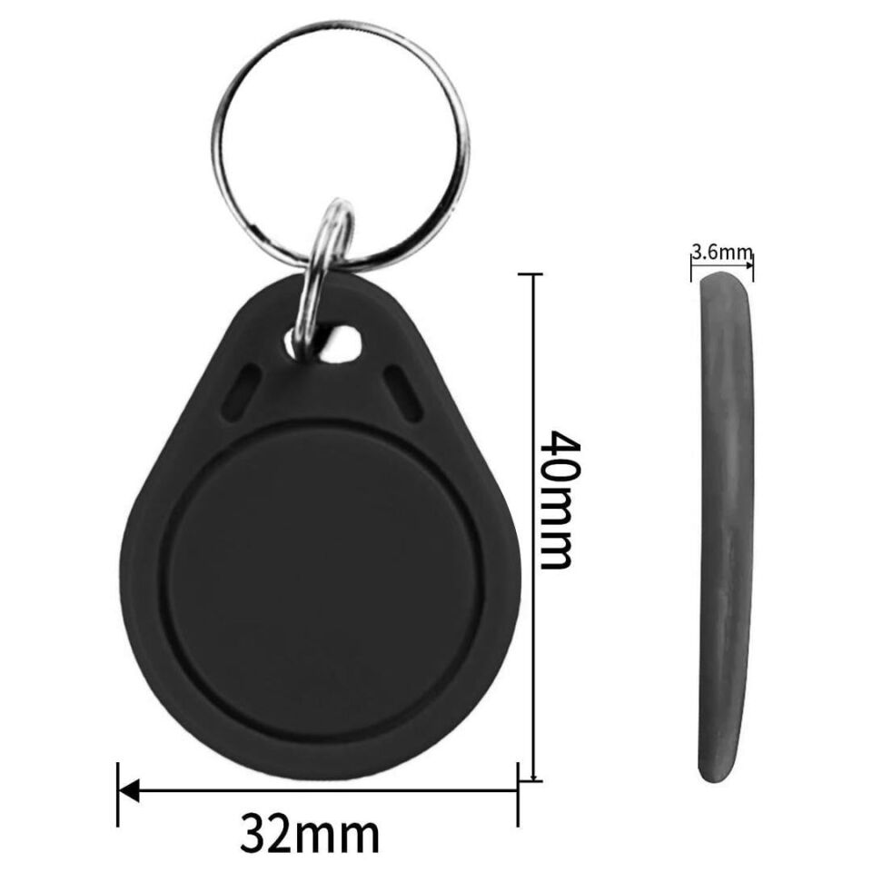 Powermaster ST-07792 Gri Boncuk Keyfop Tag Kilit Kumandası Anahtarlık Şifreli Kapı Geçiş Çipi