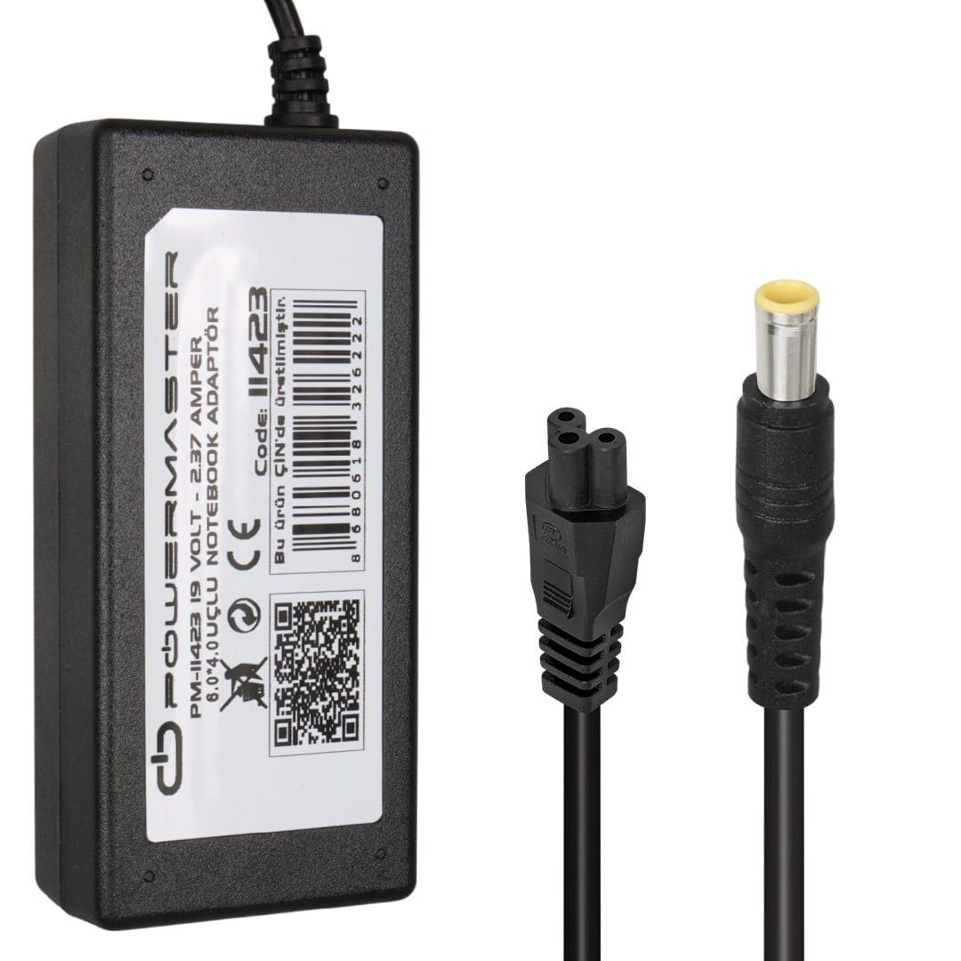 Powermaster PM-11423 19V 2.37A 45W 6.0X4.0Mm İğneli Uçlu Notebook Şarj Adaptörü