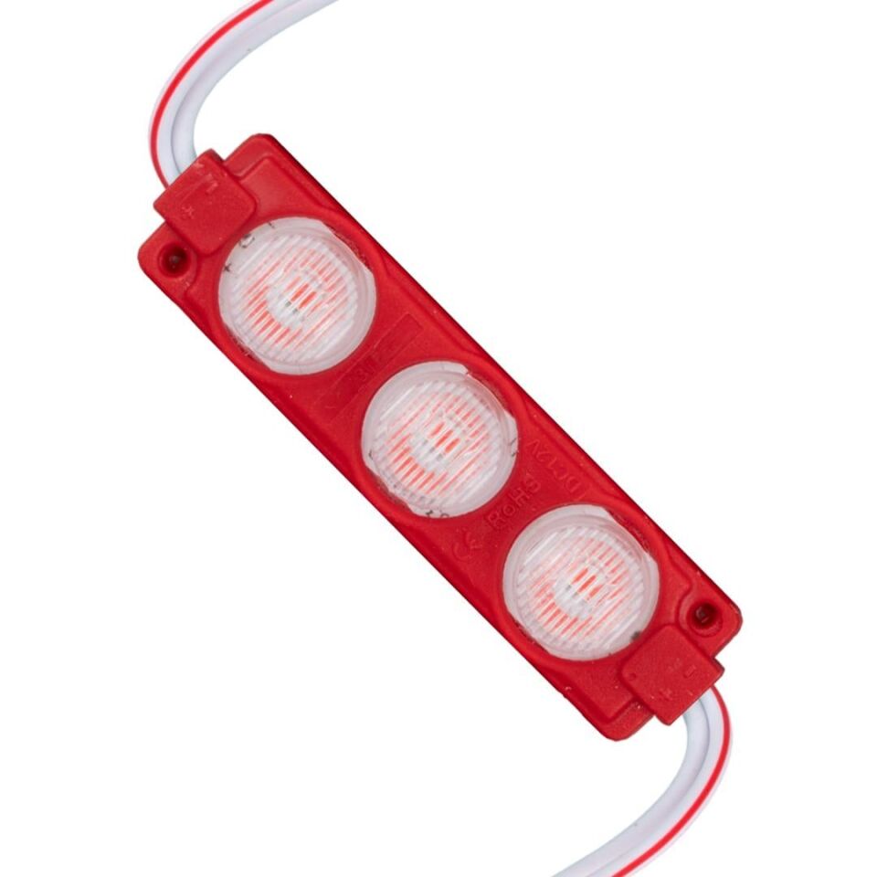 12 Volt 3 Watt Kırmızı LED Modül - 74X20 Mm - 3030 Çip