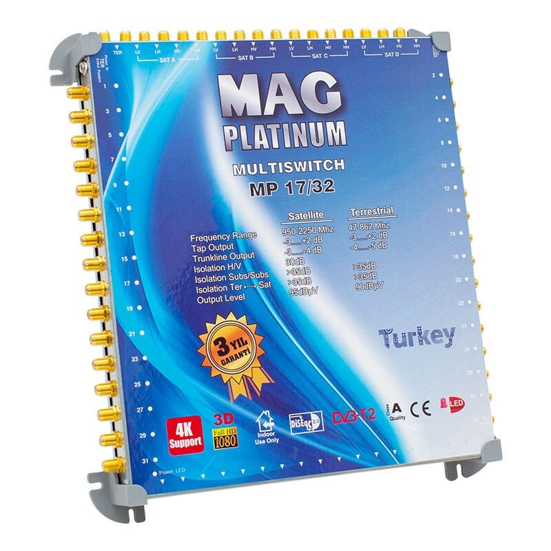 Ayt Mag Platinum 17-32 Sonlu Uydu Çanak Digitürk Santrali Apartman Bina Site Tip Santral