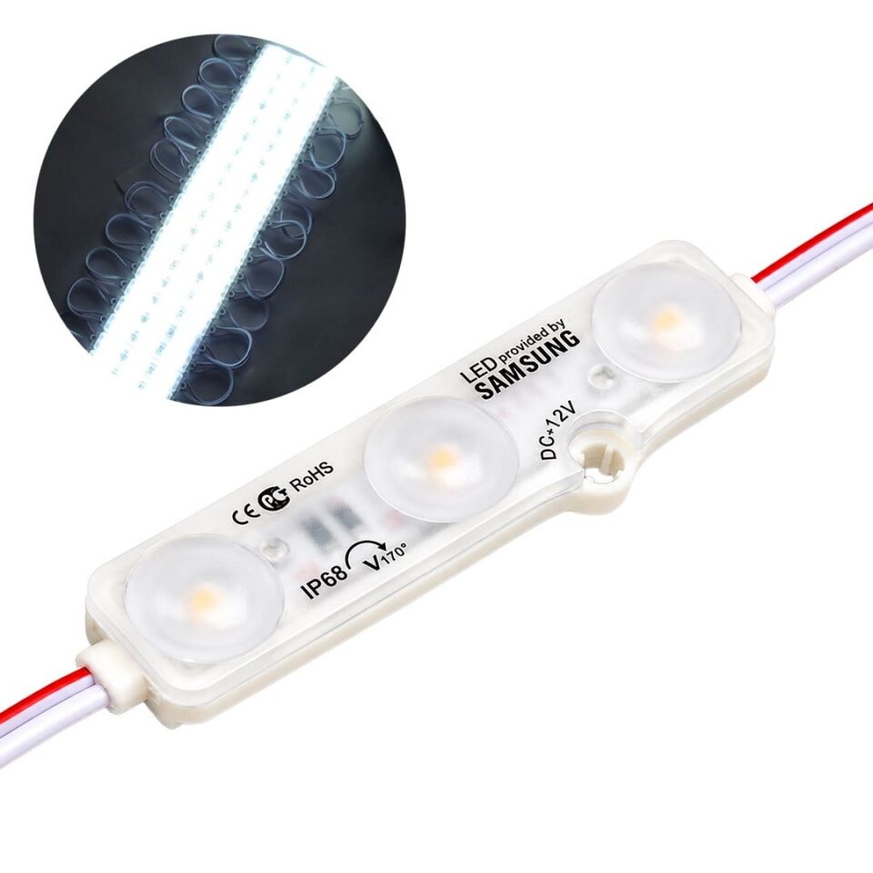 Powermaster 6616 66X16mm DC 12V 1.5W Soğuk Beyaz Modül LED IP68