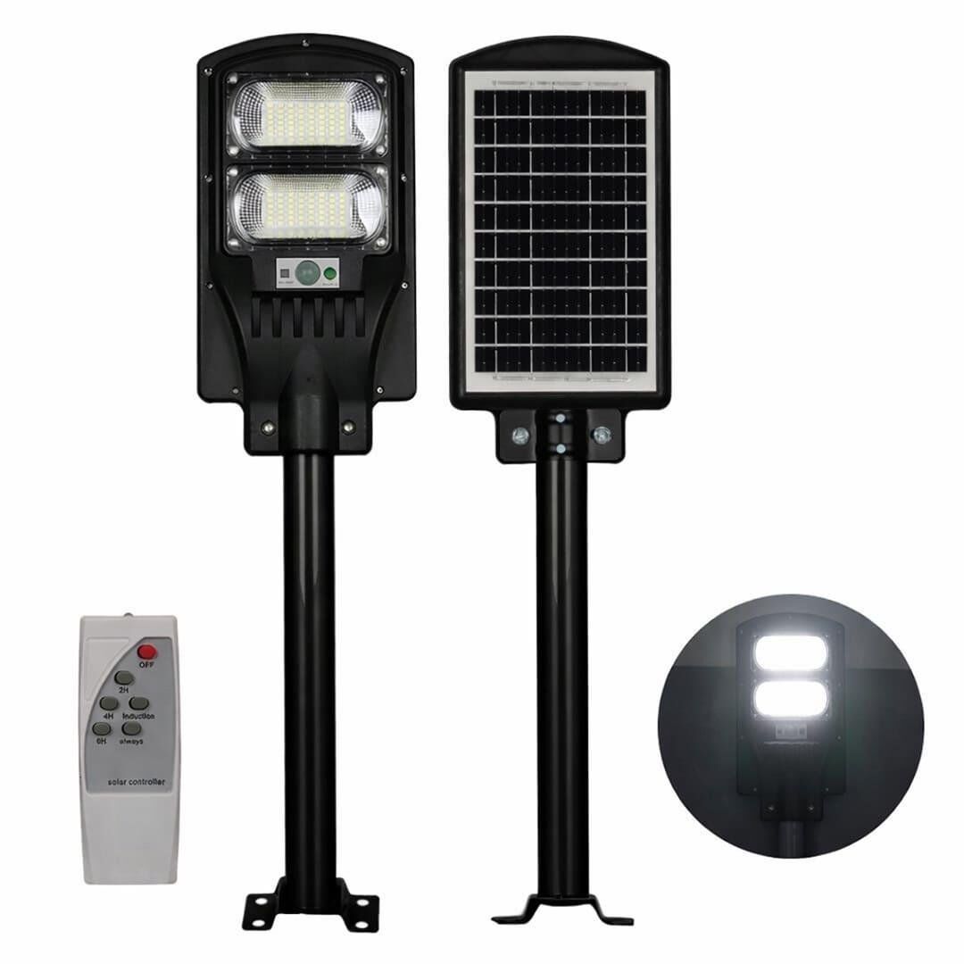 Ayt Powermaster Pm-23011 Solar Güneş Enerjili Ledli Kumandalı 100 Watt Sokak Lambası Bahçe Aydınlatması Led