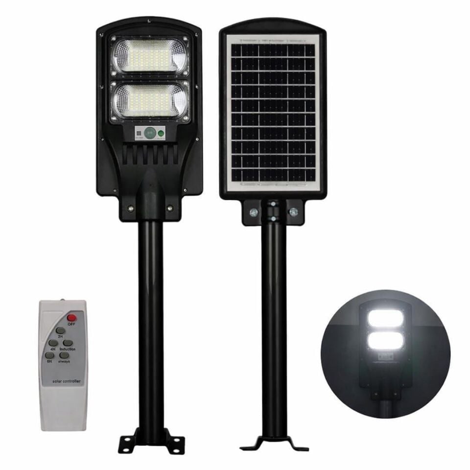 Ayt Powermaster Pm-23011 Solar Güneş Enerjili Ledli Kumandalı 100 Watt Sokak Lambası Bahçe Aydınlatması Led