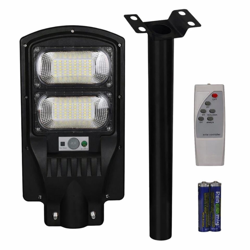 Ayt Powermaster Pm-23011 Solar Güneş Enerjili Ledli Kumandalı 100 Watt Sokak Lambası Bahçe Aydınlatması Led