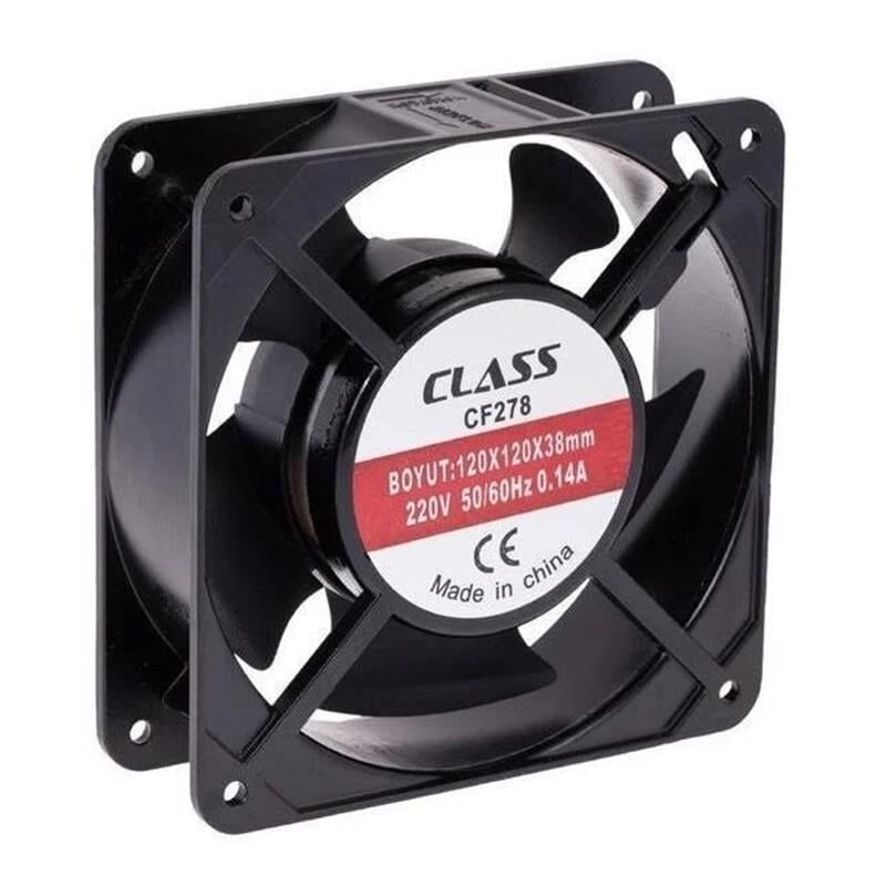 Ayt Class CF278 120x120x38 220 Volt Aksiyel Fan Bilgisayar Kasa Soğutucu Fan 12x12x3.8 Cm