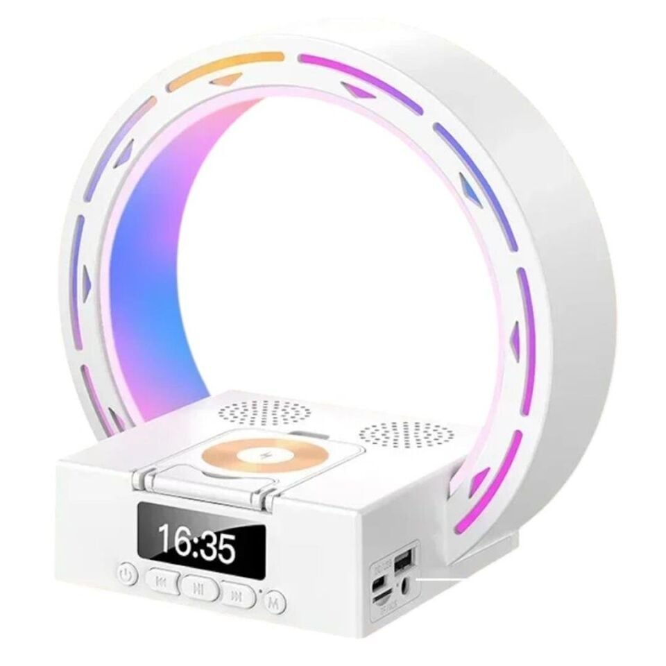 Ayt Magicmoice Bluetooth Taşınabilir Hoparlör Ses Bombası Kablosuz Telefon Standlı Şarjlı Aleti Cihazı Rgb Renkli