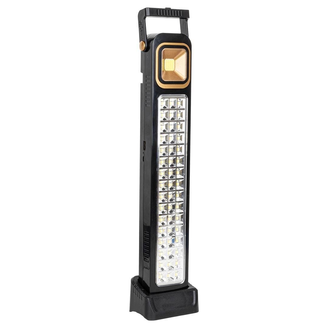 Powermaster Ledli Solar Güneş Enerji Panelli Şarjlı Işıldak 48 Ledli Kamp Ve Ev Tipi Lamba Aydınlatma Gün Işığı Beyaz