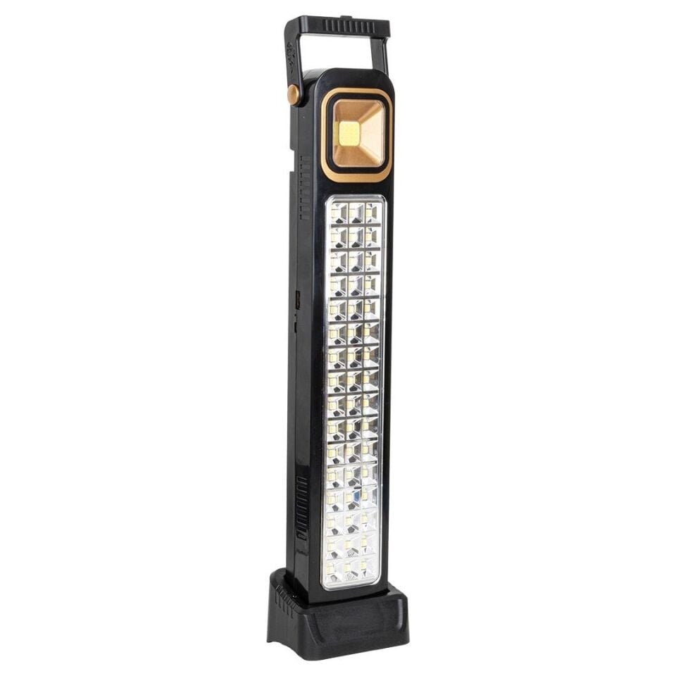 Powermaster Ledli Solar Güneş Enerji Panelli Şarjlı Işıldak 48 Ledli Kamp Ve Ev Tipi Lamba Aydınlatma Gün Işığı Beyaz
