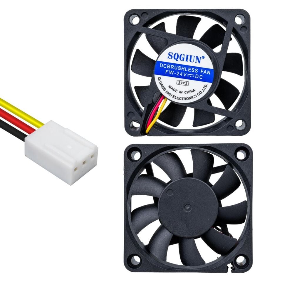 Powermaster 60x60x15mm 24 Volt Dc 0.08 Amper 3 Kablolu Soğutucu Fan