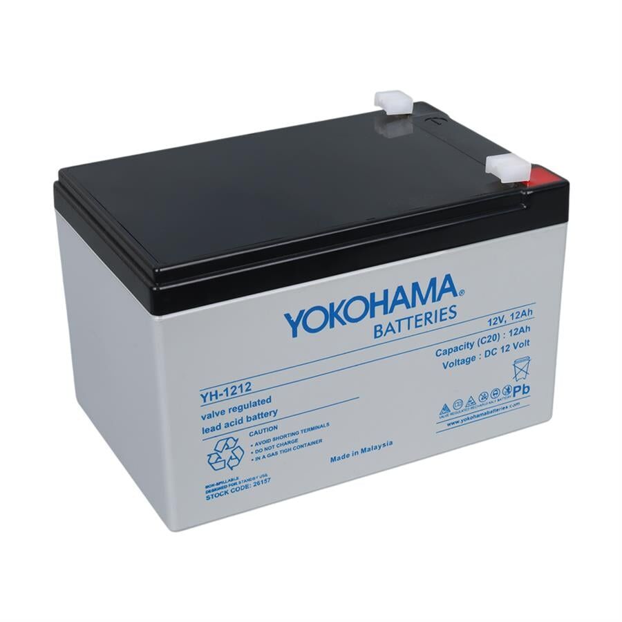 Yokohama 12 Volt 12 Amper Akü YH-121.2 151x98x95 Mm Taze Yeni Tarihli Akü